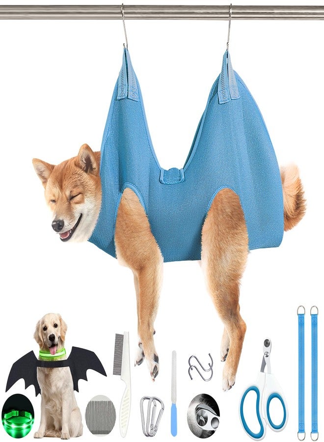 JIURUN Dog Grooming Hammock for Nail Trimming, Dog Grooming Hammock(XS), Dog Sling for Nail Trimming, Hanging Harness Holder for Nail Clipping, Pet Comb Bat Costume Wings for Cats Dogs - Image 1